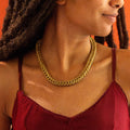 Collier Maille Tressée Doré