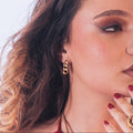 Boucles d’oreilles chaîne dorée