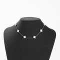 Collier Trèfles Blancs Doré