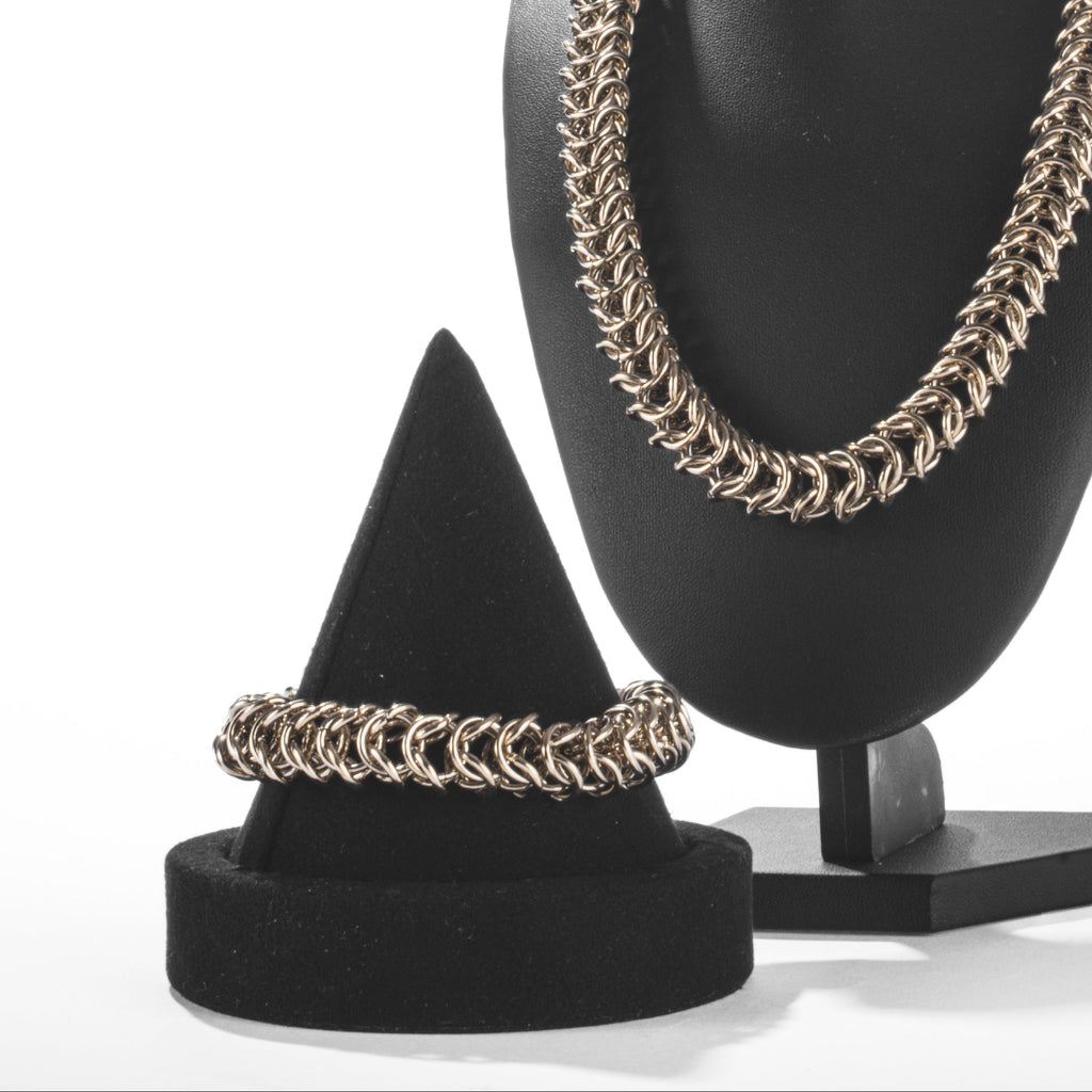 Bracelet Maille Tressée Doré