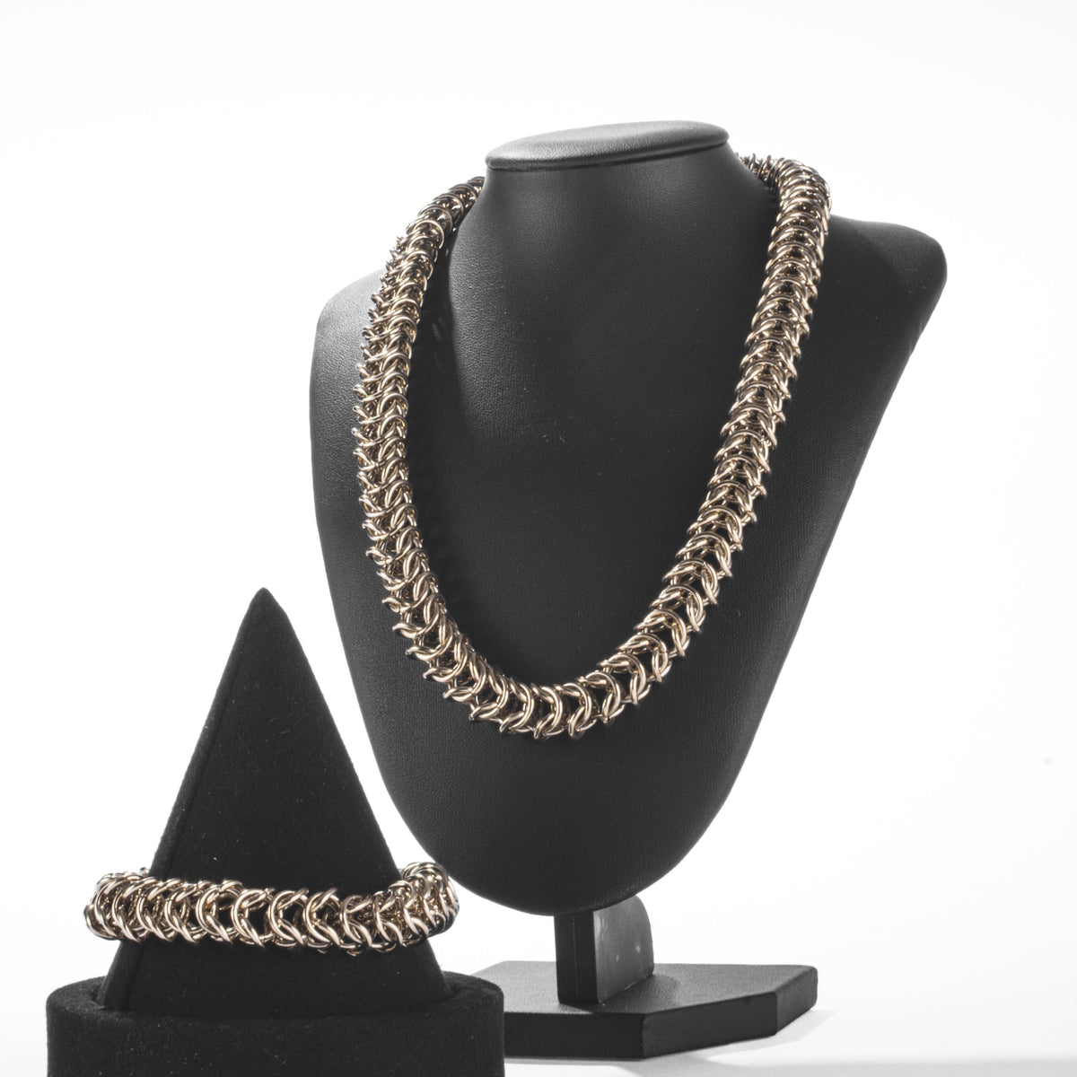 Collier Maille Tressée Doré