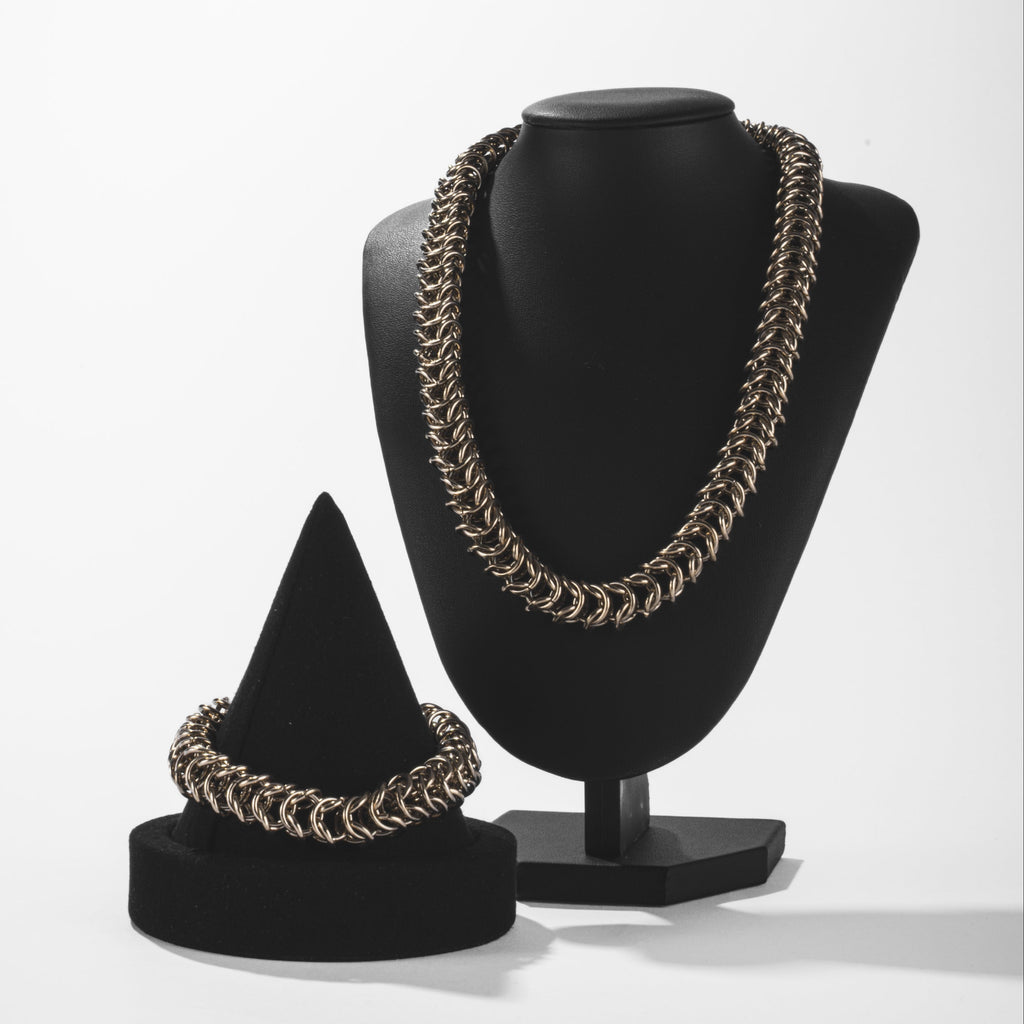 Collier Maille Tressée Doré
