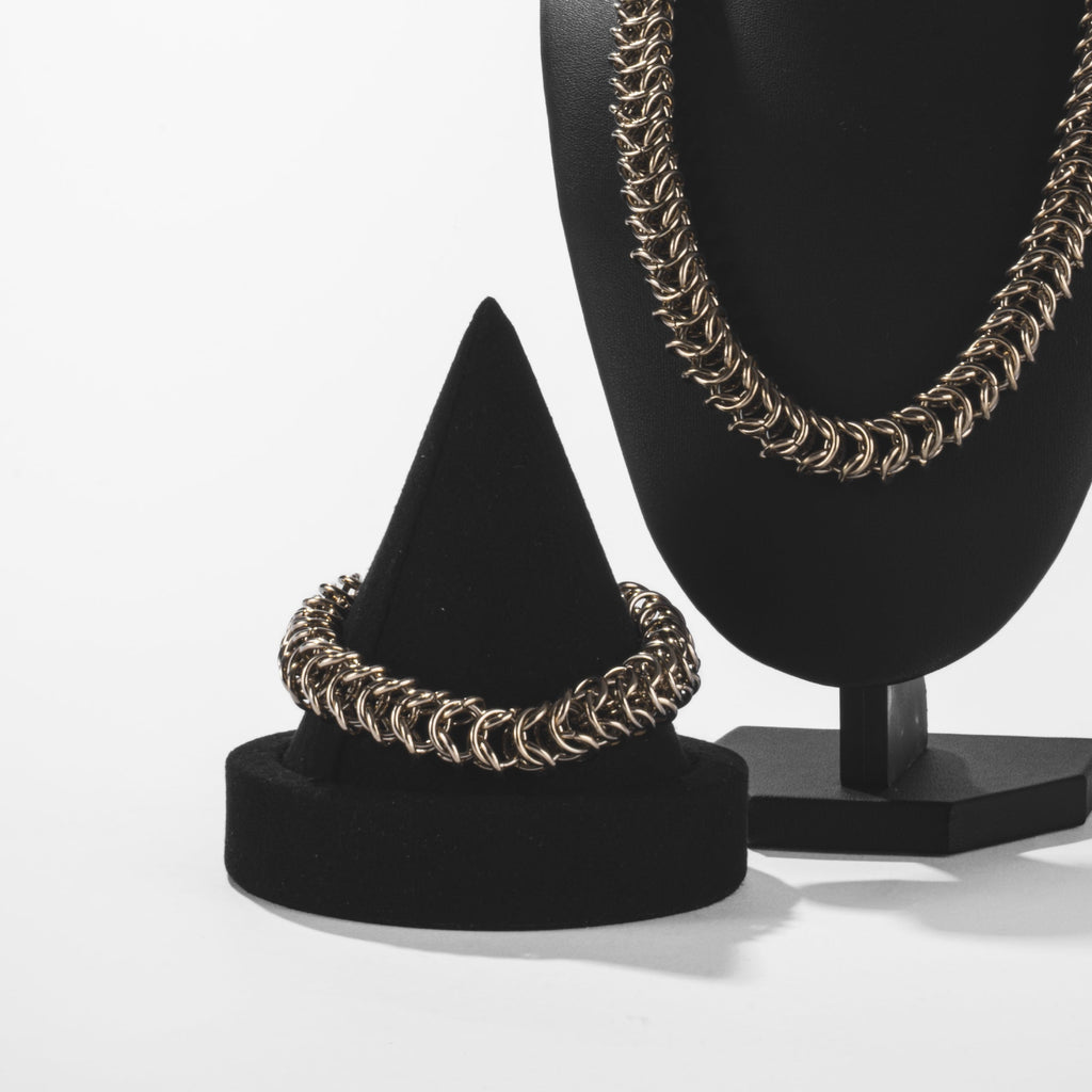 Bracelet Maille Tressée Doré