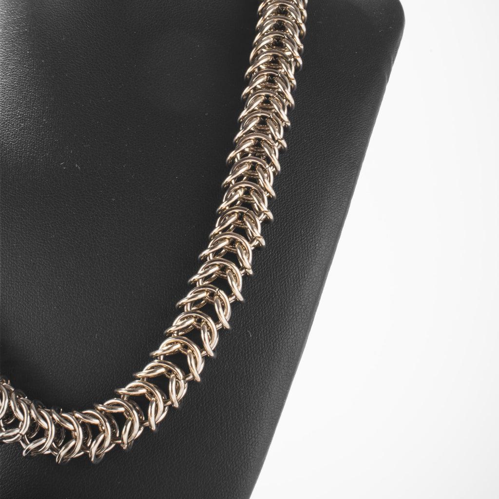Collier Maille Tressée Doré