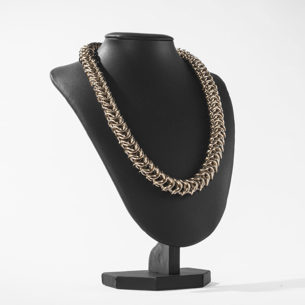 Collier Maille Tressée Doré