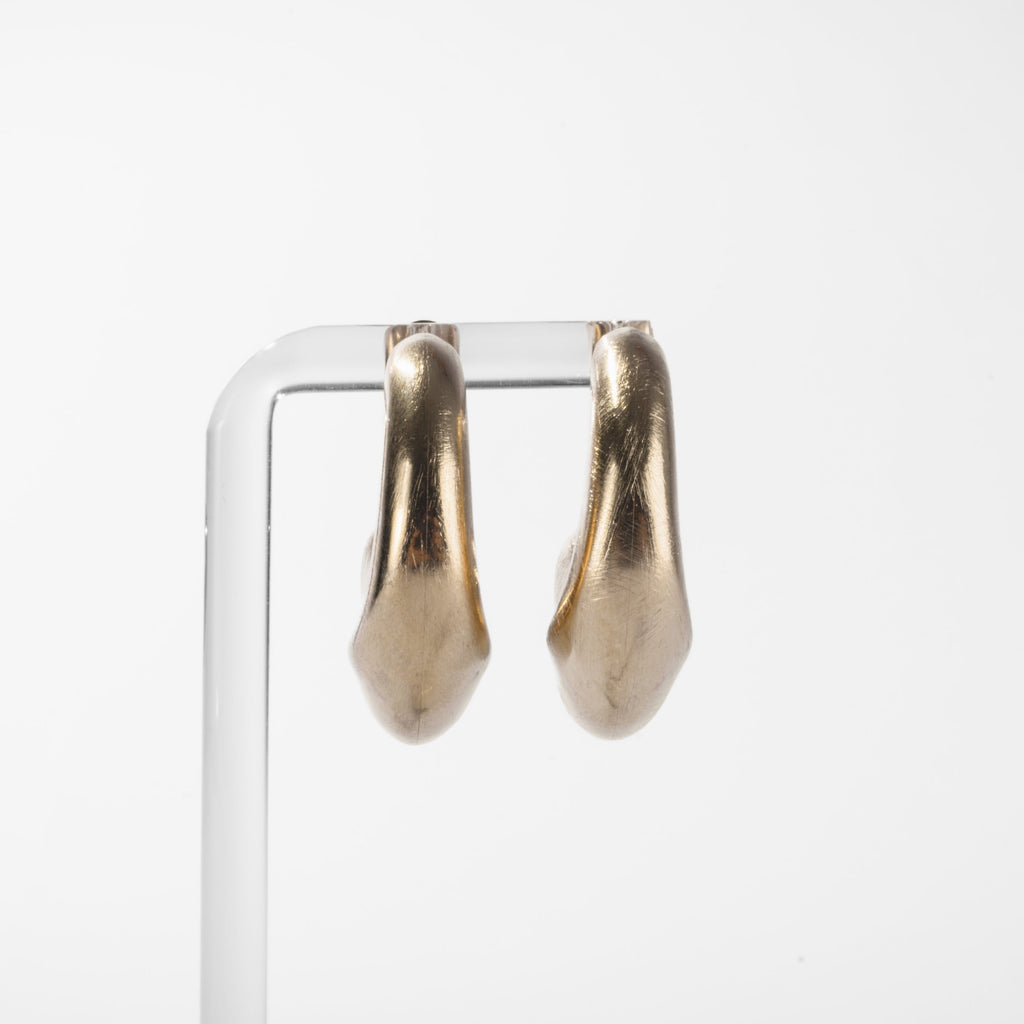 Boucles d’Oreilles Créoles Bombées Larges Dorées