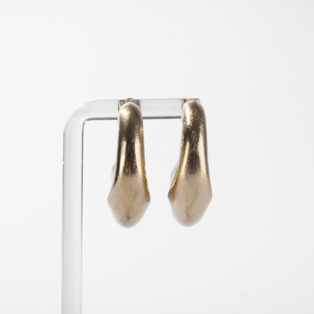 Boucles d’Oreilles Créoles Bombées Larges Dorées