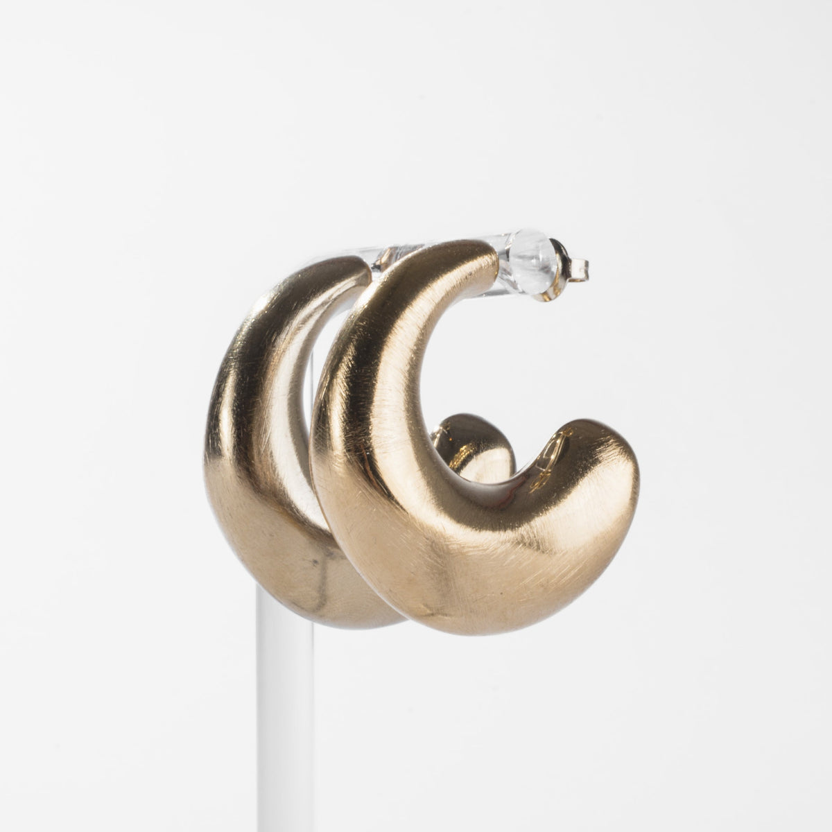 Boucles d’Oreilles Créoles Bombées Larges Dorées