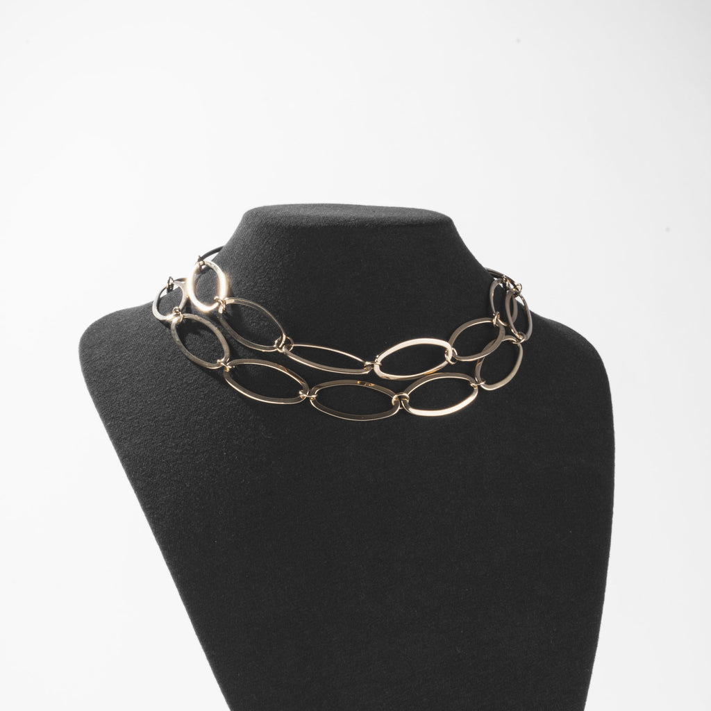 Collier Maillons Ovales Doré