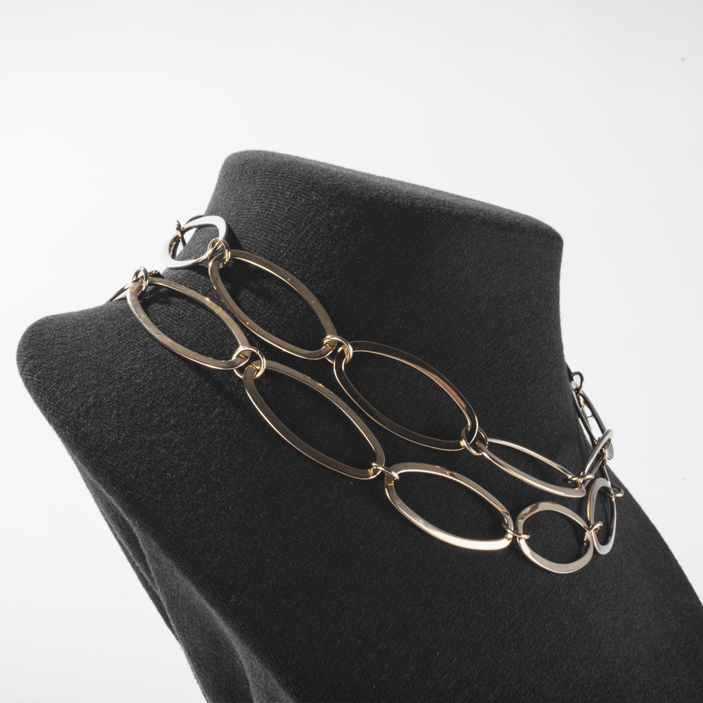Collier Maillons Ovales Doré