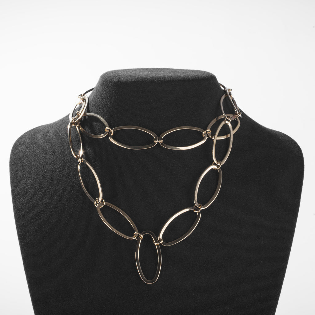 Collier Maillons Ovales Doré