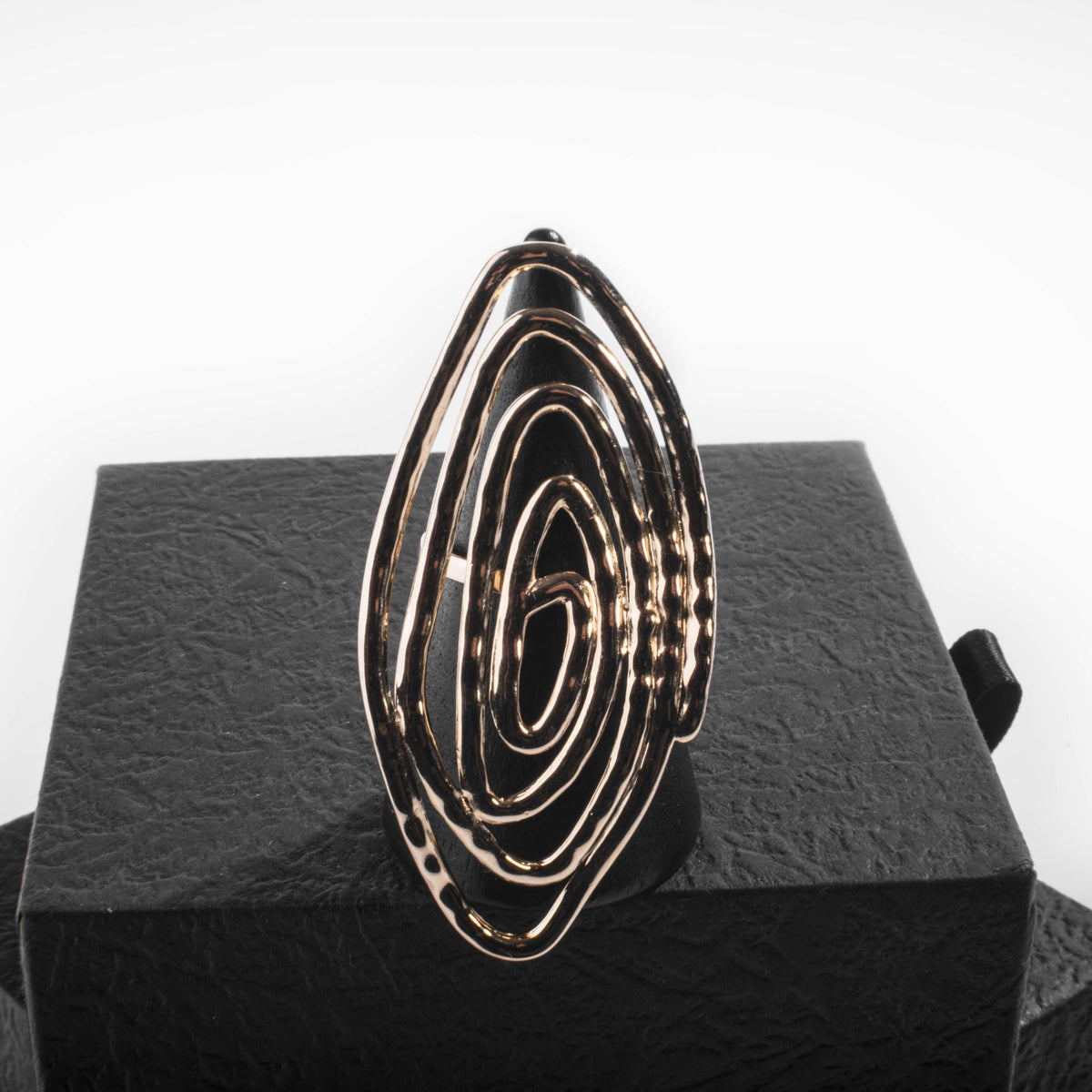 Bague Spirale Ovale Dorée