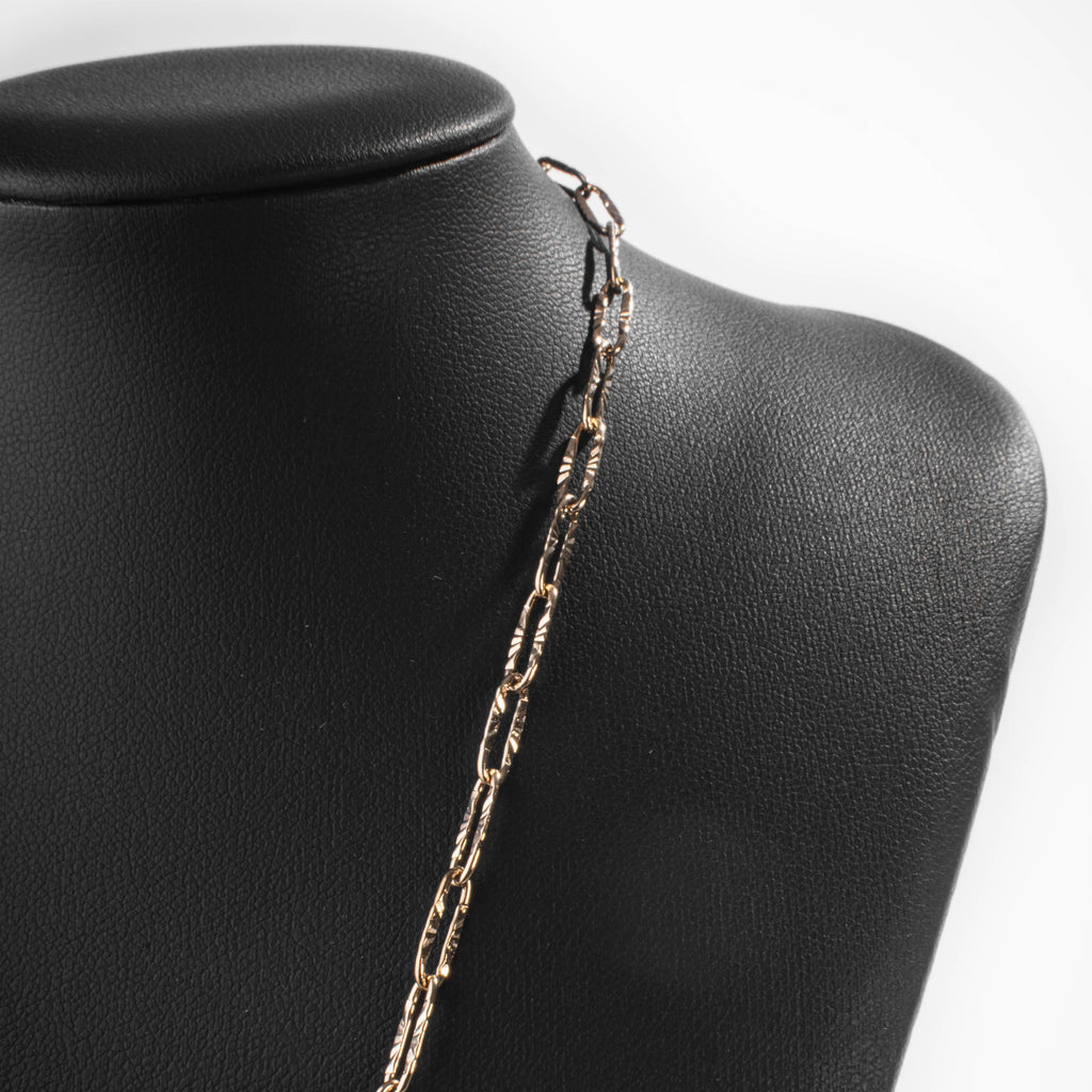 Collier Chaîne Maillons Rectangulaires Doré