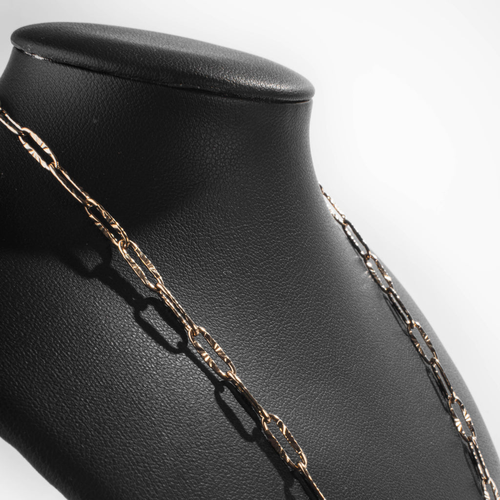 Collier Chaîne Maillons Rectangulaires Doré