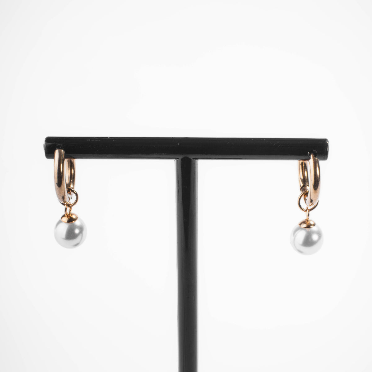 Boucles d’Oreilles Mini Créoles Perle Dorées
