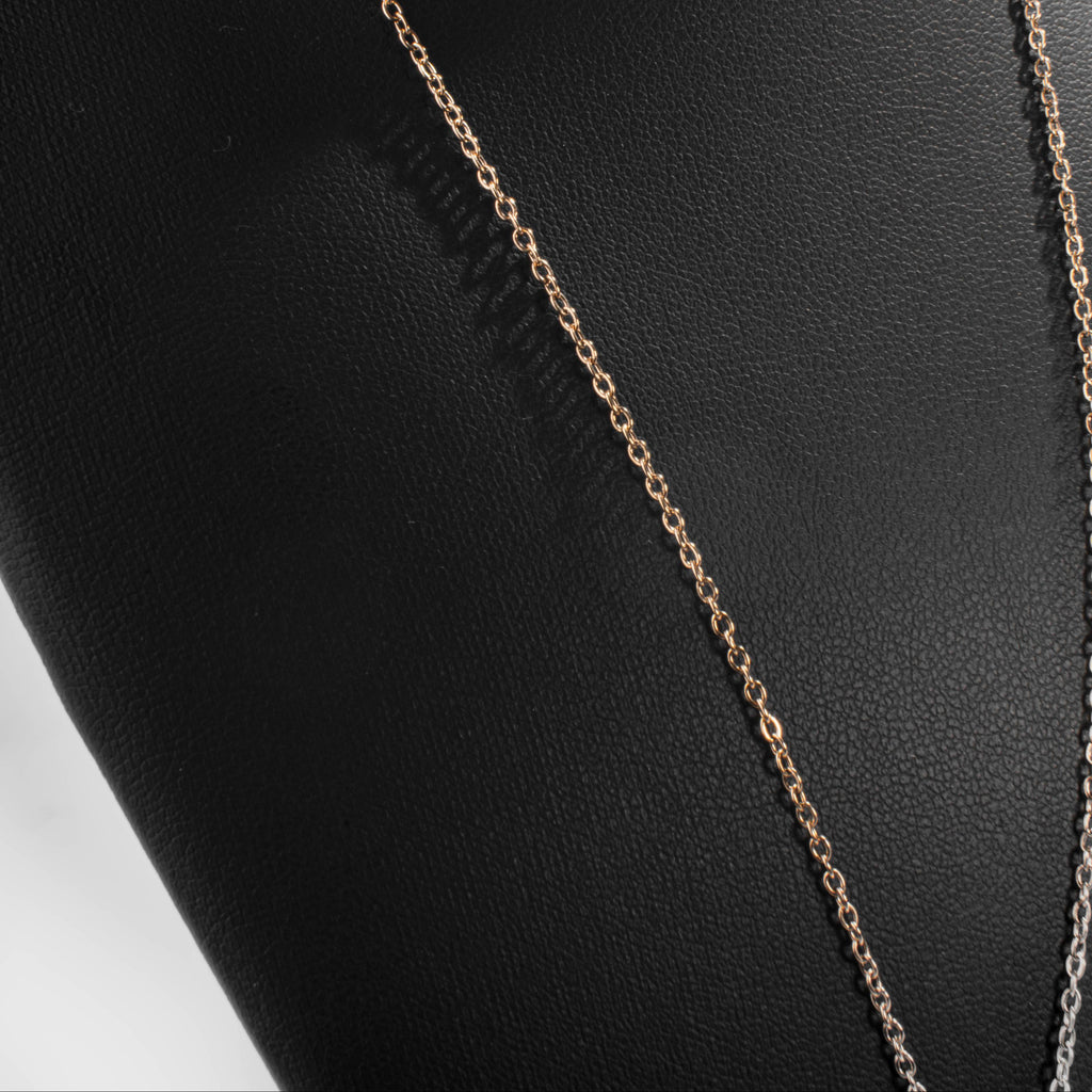 Collier Trèfle Réversible Rouge et Pavé Doré