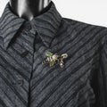Broche Abeille Strass Dorée