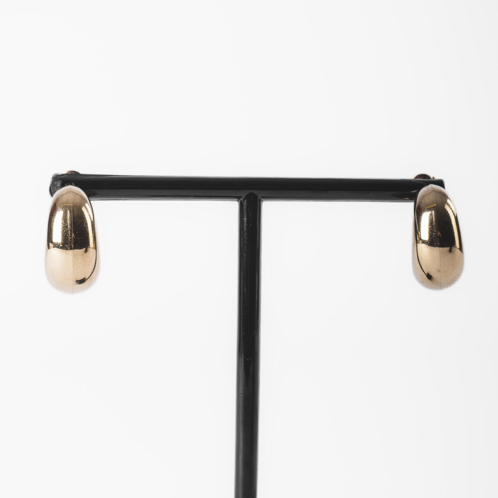 Boucles d’Oreilles Créoles Bombées Dorées