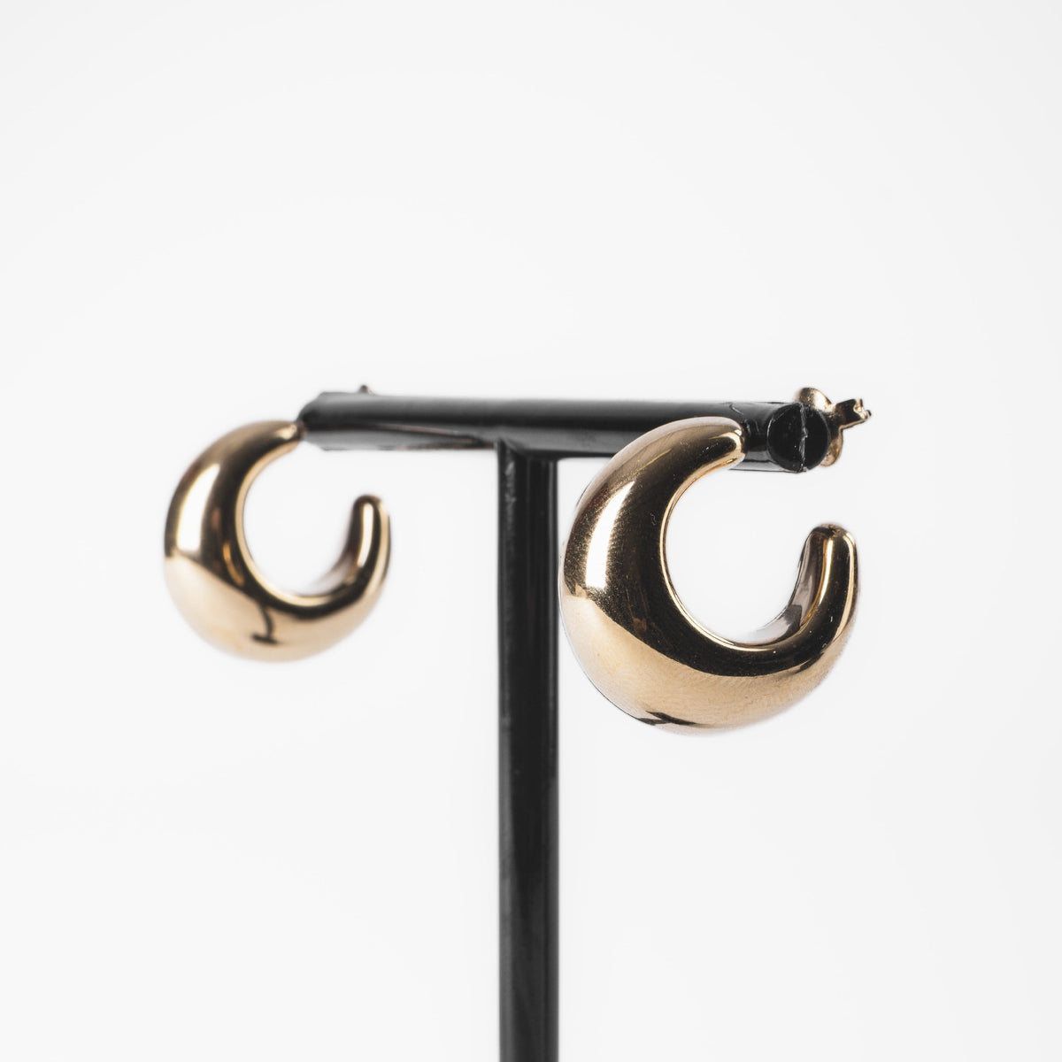 Boucles d’Oreilles Créoles Bombées Dorées