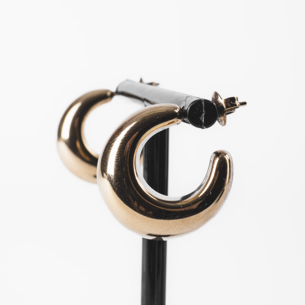 Boucles d’Oreilles Créoles Bombées Dorées