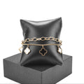 Bracelet Trèfles Blancs Doré
