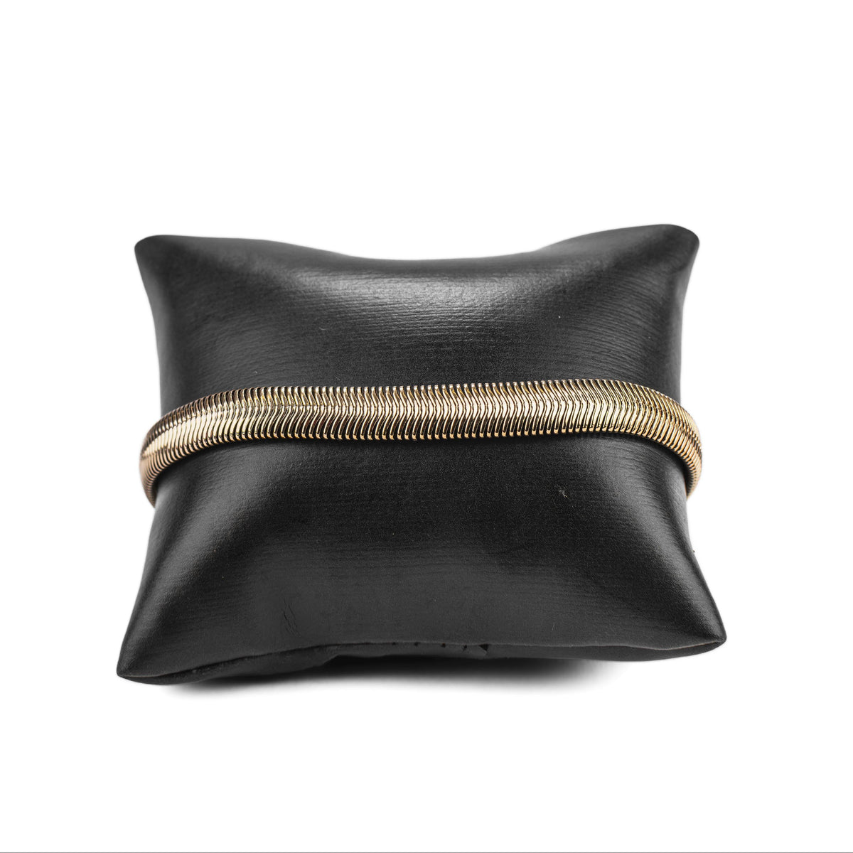 Bracelet jonc doré maille texturée