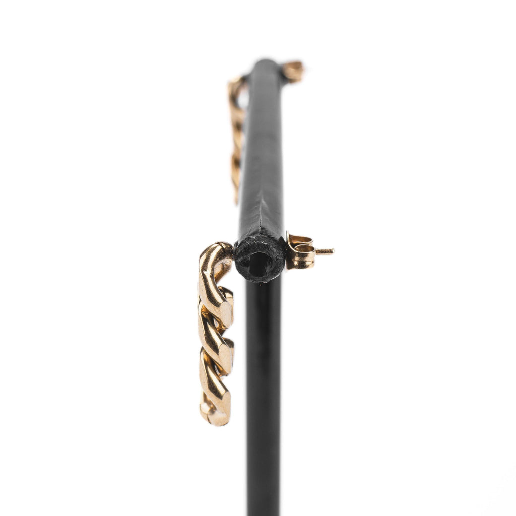 Boucles d’oreilles chaîne dorée