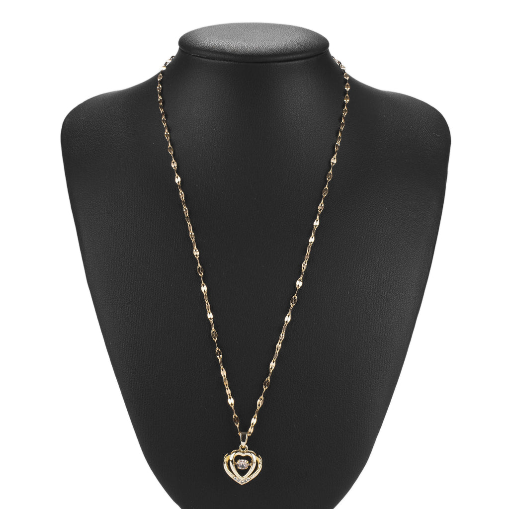 Collier doré pendentif cœur