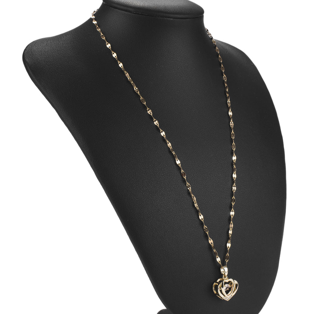 Collier doré pendentif cœur