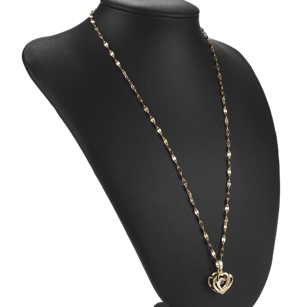 Collier doré pendentif cœur