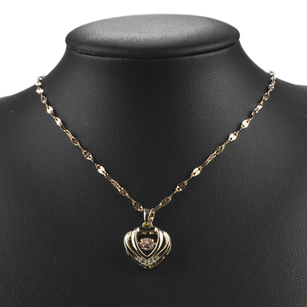 Collier doré pendentif cœur